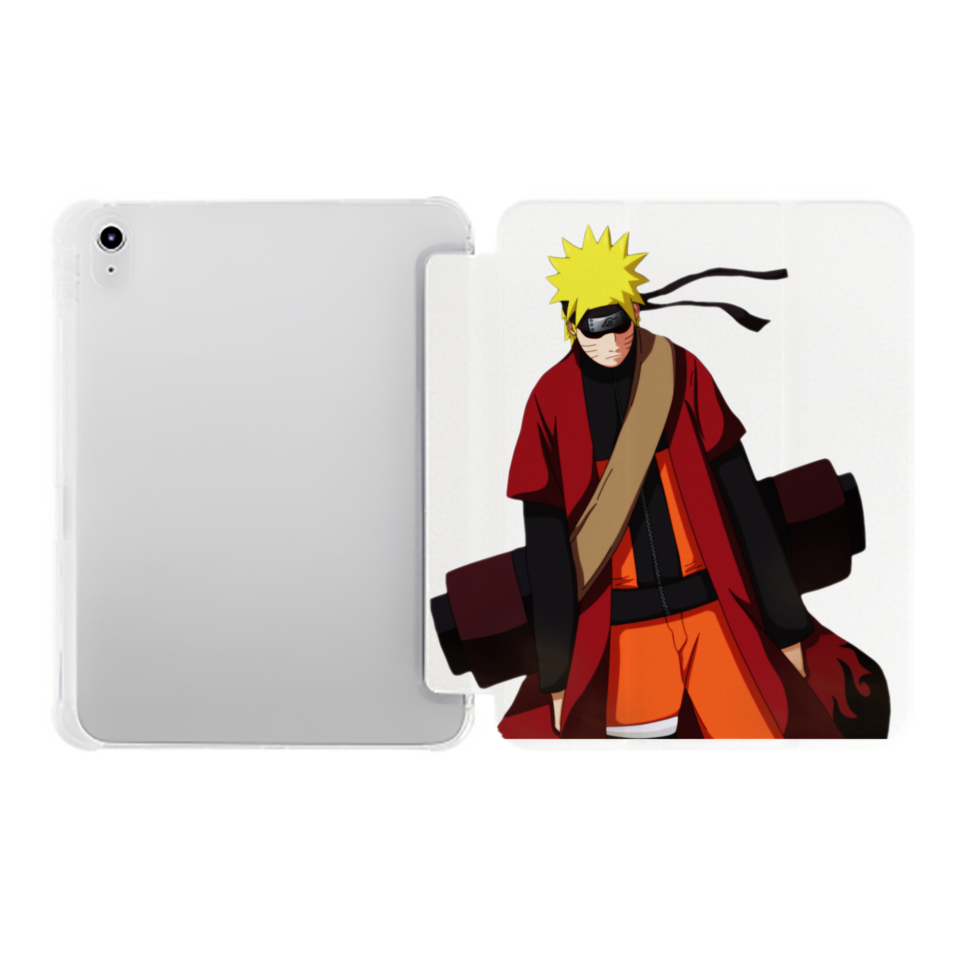 （画像用） NARUTO -ナルト- うずまき ナルト Uzumaki Naruto IPad ケース ペン収納付き 三つ折りスタンド PUレザー×シリコン 対応機種9.5/10.5/10.9インチ